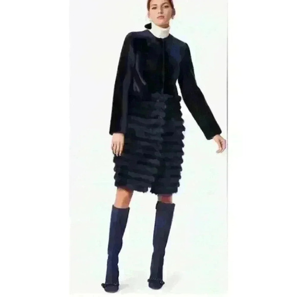 Tory Burch Electra Fur-Trim Shearling Jacket Size Small MSRP $3,000! - Picture 1 of 5